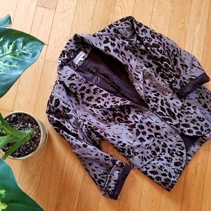 Silk Anne Fontaine Print Blazer Work Holiday