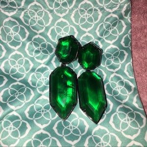 Kendra Scott Perla Earrings in Emerald Illusion
