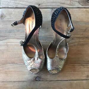 BCBGeneration Two Tone T-Strap, Ankle Strap Heels