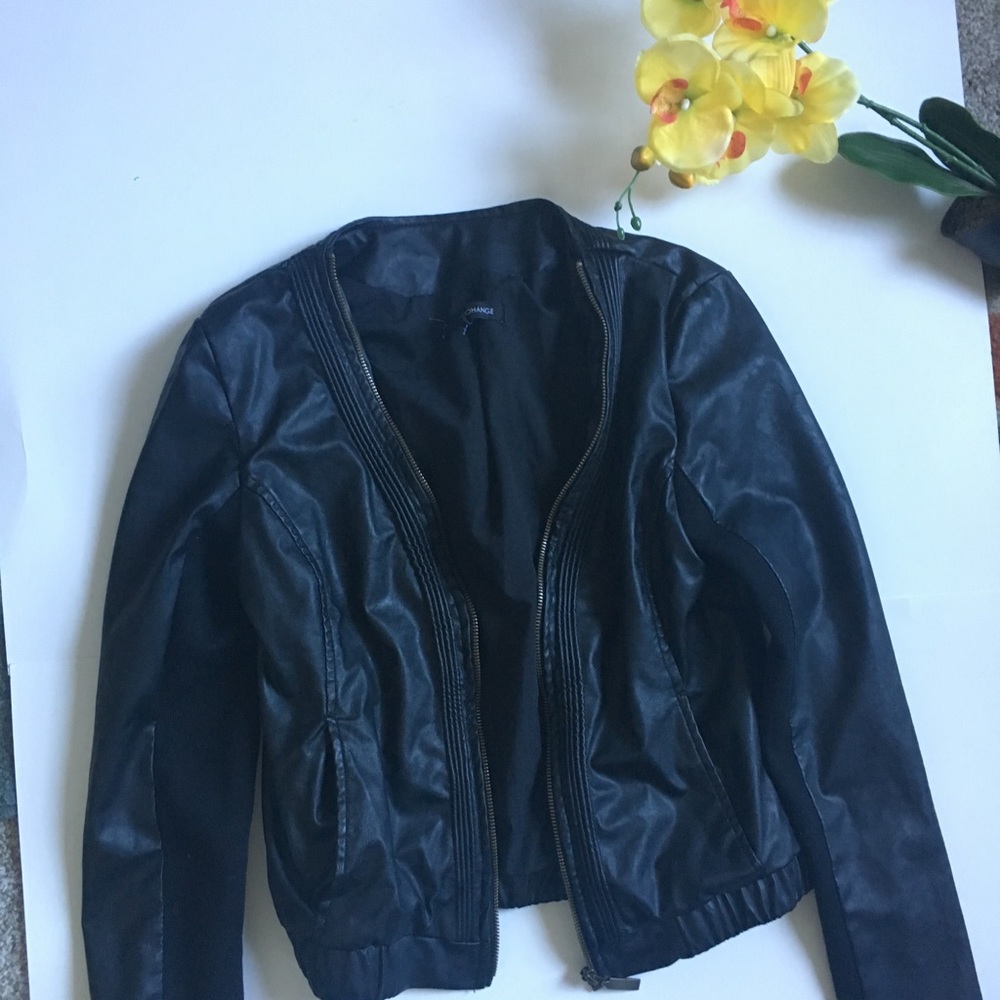 Foreign exchange leather jacket