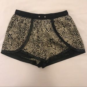 Printed Black & Gold Shorts