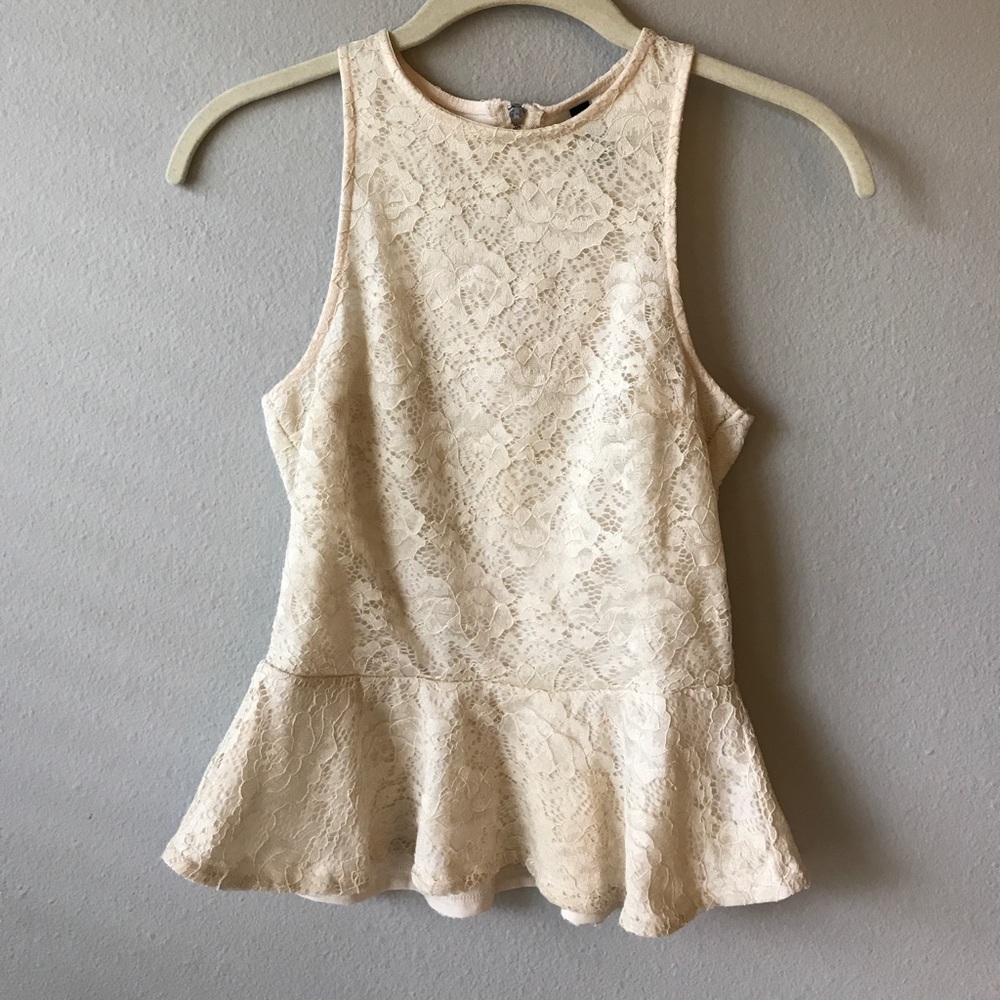 Lace Peplum Top