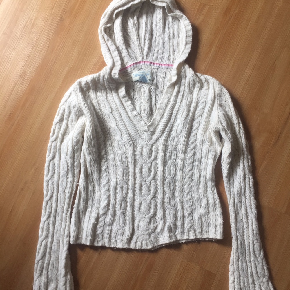 Fuzzy Aeropostale Slim Fit Hooded Sweater