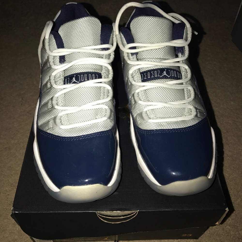 Air Jordan 11 Retro Low Grey|White|Midnight Navy