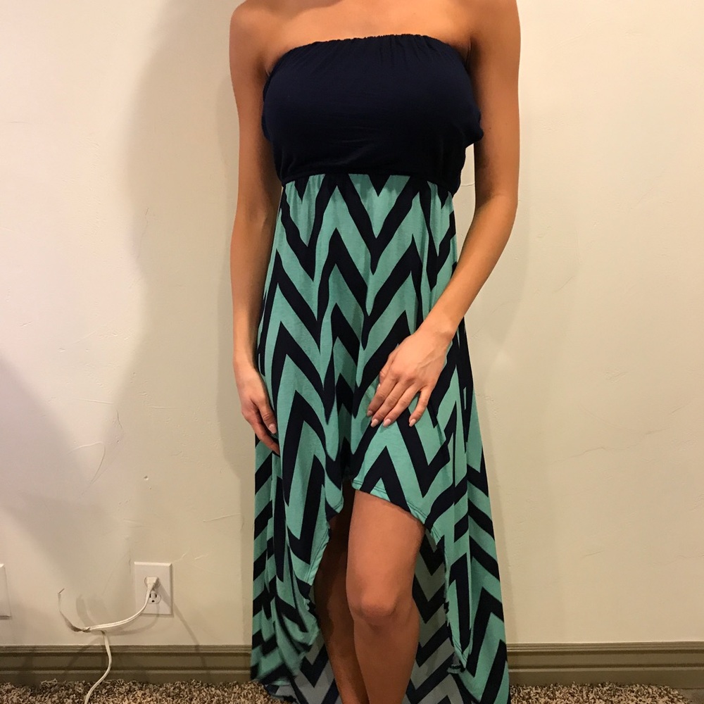 Strapless maxi