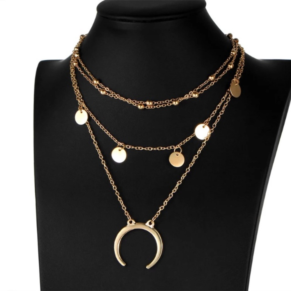 GIFT ! Trendy! Set, Layered Chain Necklace - Picture 2 of 2
