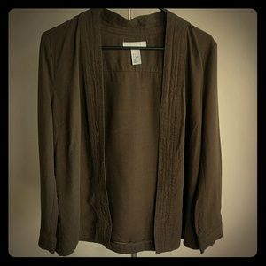 H&M dark green/brown open front jacket