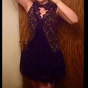 Maurices Black Lace Cocktail Dress, size L