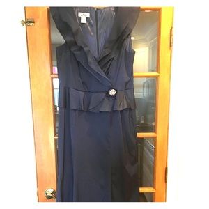 Patra Long, Navy Taffeta Dress