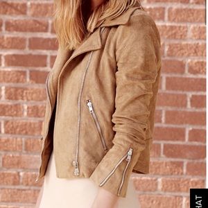 Brown Suede Moto jacket