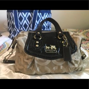 Coach Madison Audrey OP Art sateen Purse