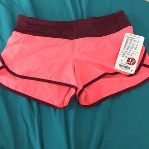 NWT lululemon running/workout shorts! Size 6