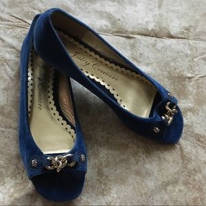 Authentic Juicy Couture Velvet Open-Toe
