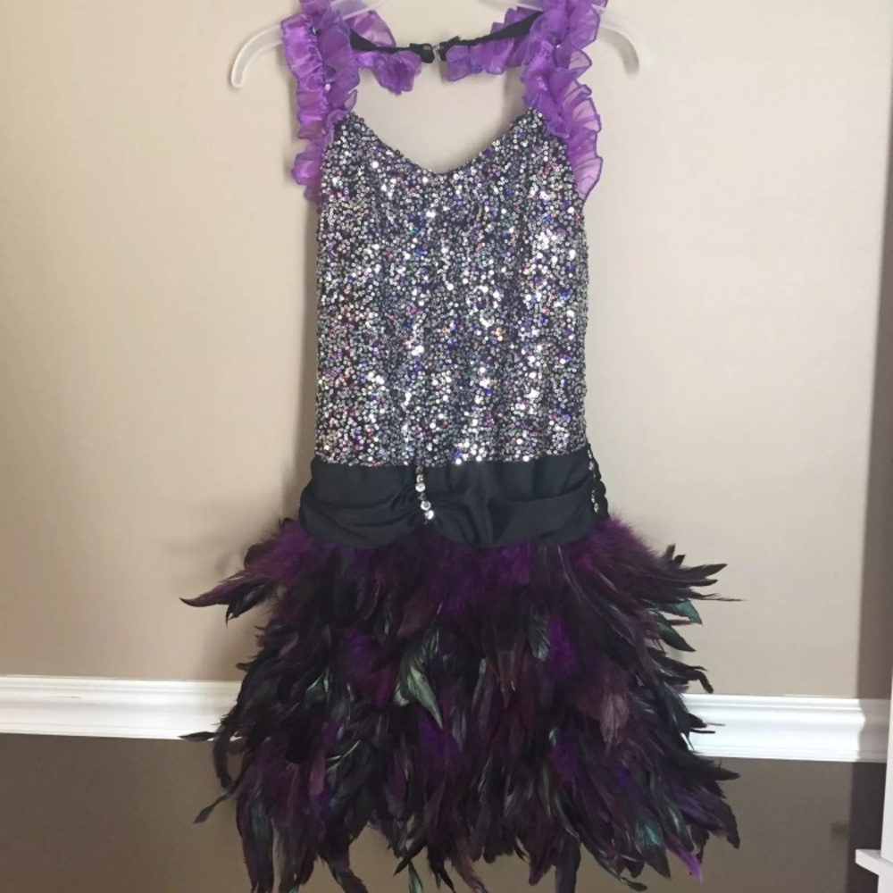 Purple and black feather costume MA