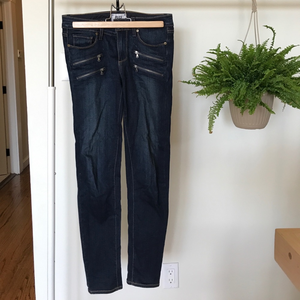 Paige Edgemont jeans with double zipper, Size 27
