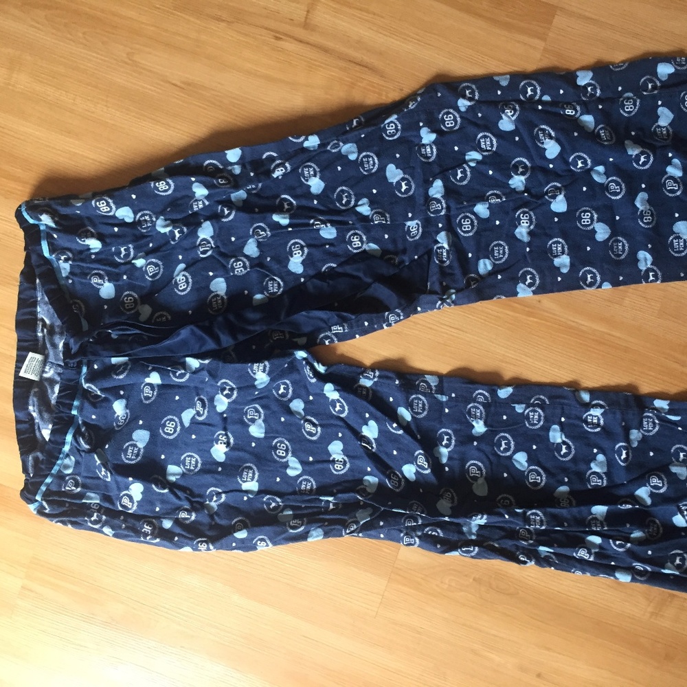 Pink Flannel PJ bottoms with ruffle hem