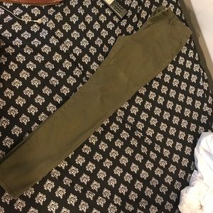 Forever 21 Olive Green Skinny Jeans