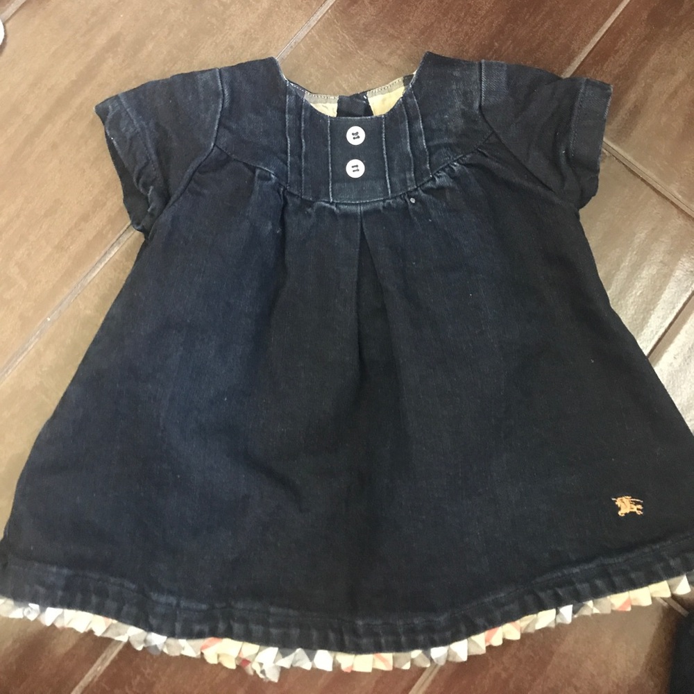 Burberry jean dress  with diaper cover EUC