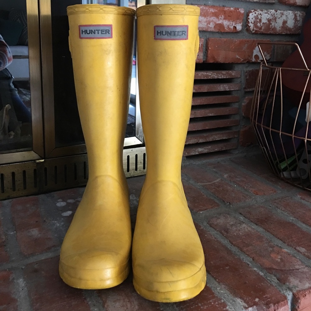 Yellow Hunter Rain Boot