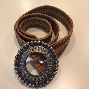 Streets Ahead Sz S belt w/ silver & leather buckle