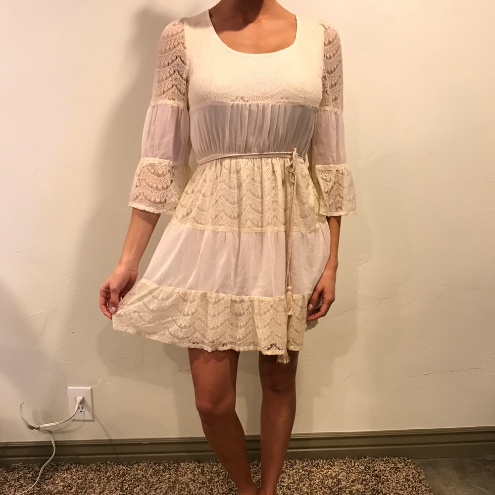 Creme lace dress