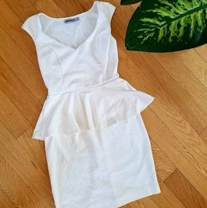 Sexy Bandage Fitted Peplum Cocktail Dress