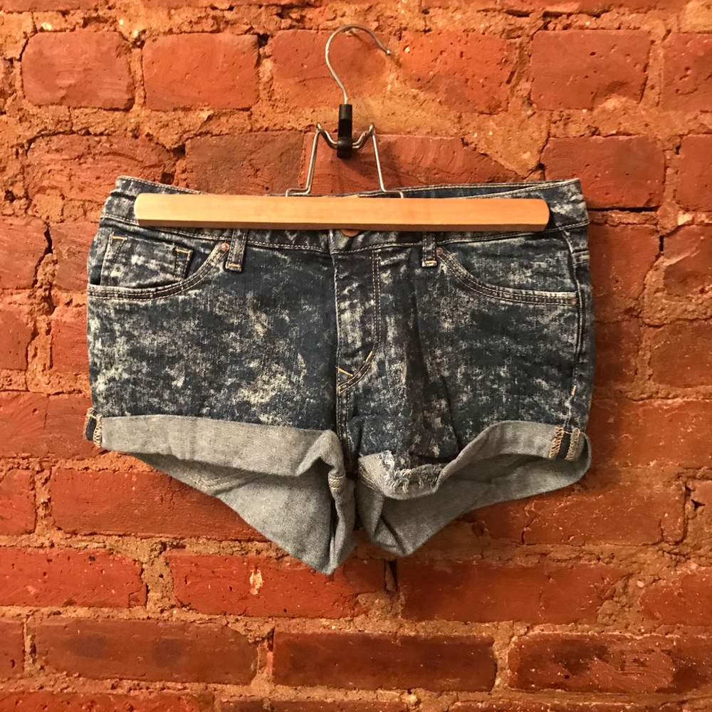 H&M Acid Wash Denim Shorts