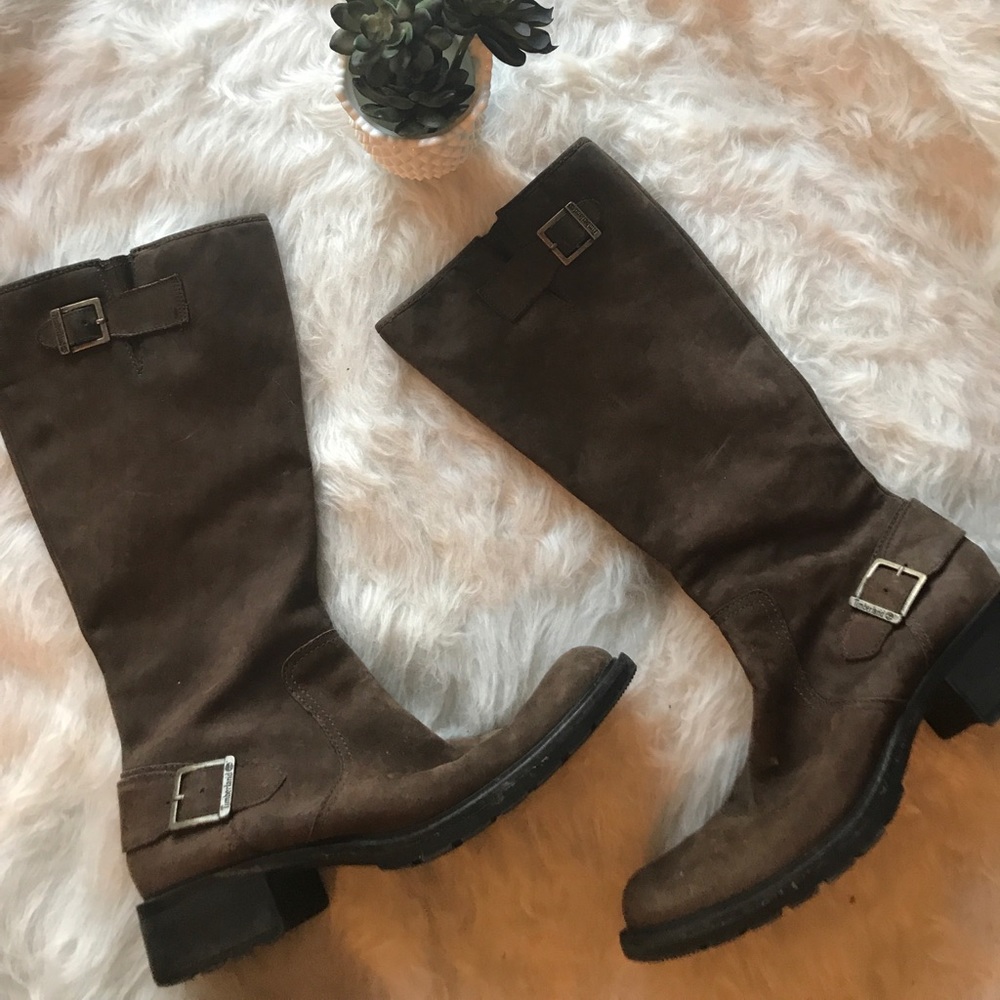 Timberland leather Lexiss buckle brown boots