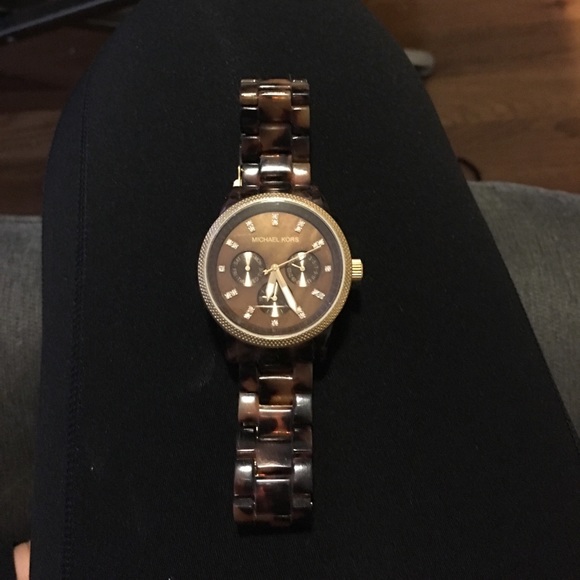 Michael Kors Accessories - Michael Kors tortoise brown watch!