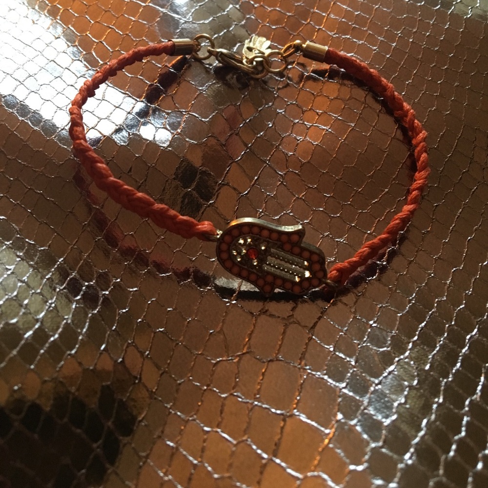NWOT orange / gold hamsa bracelet