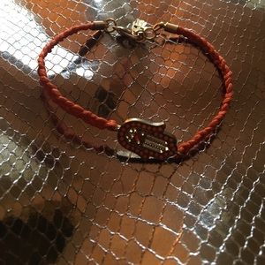 NWOT orange / gold hamsa bracelet