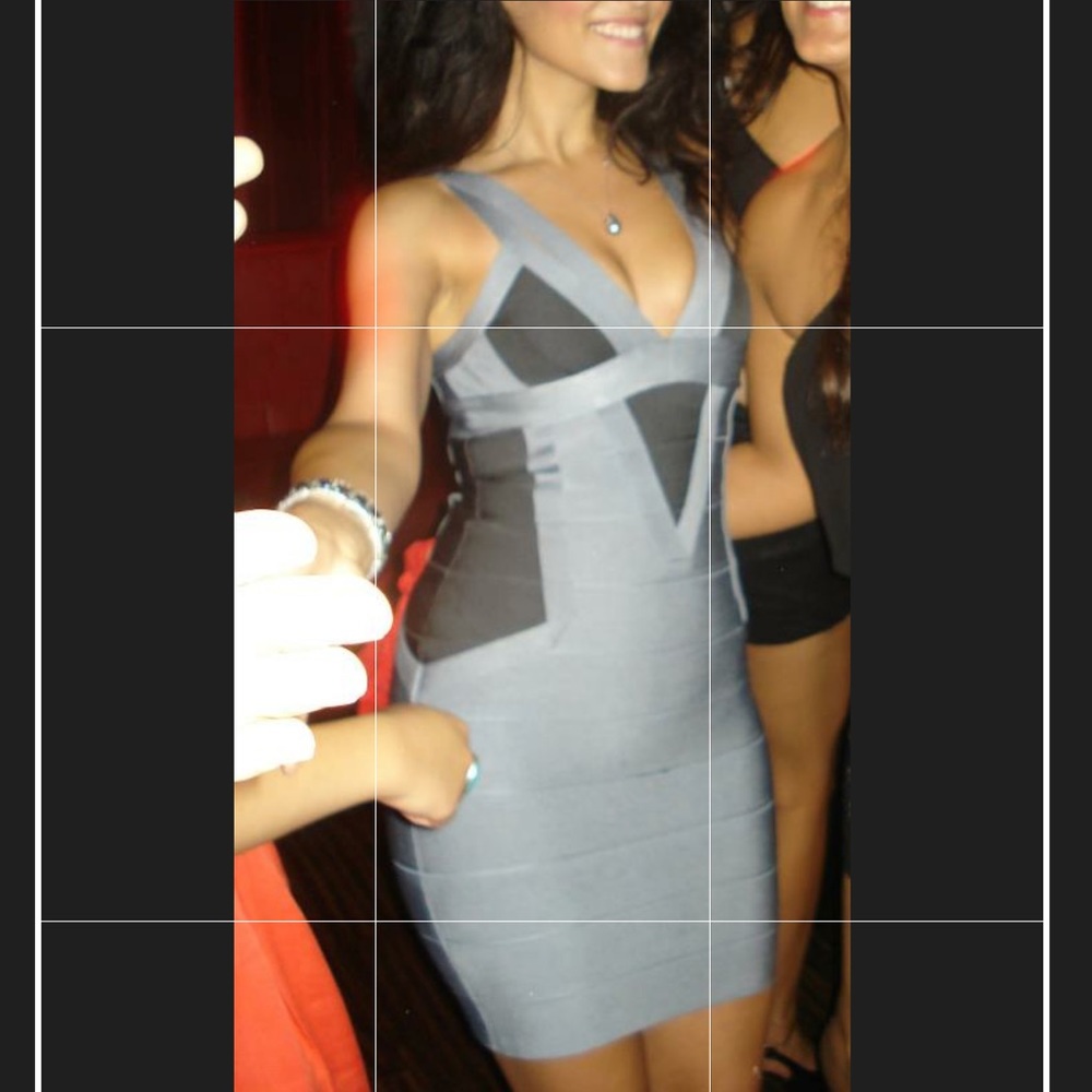 Herve Leger bandage dress in grey