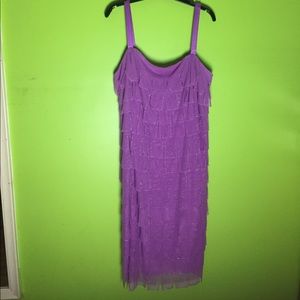 Fuchsia tiered Dress