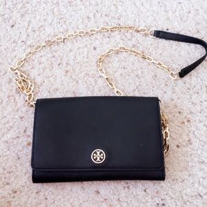 Tory Burch Black Wallet On Chain