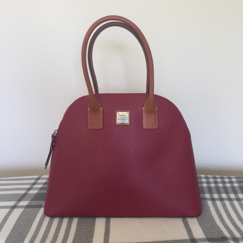 Dooney & Bourke Red Large Staffiano Satchel