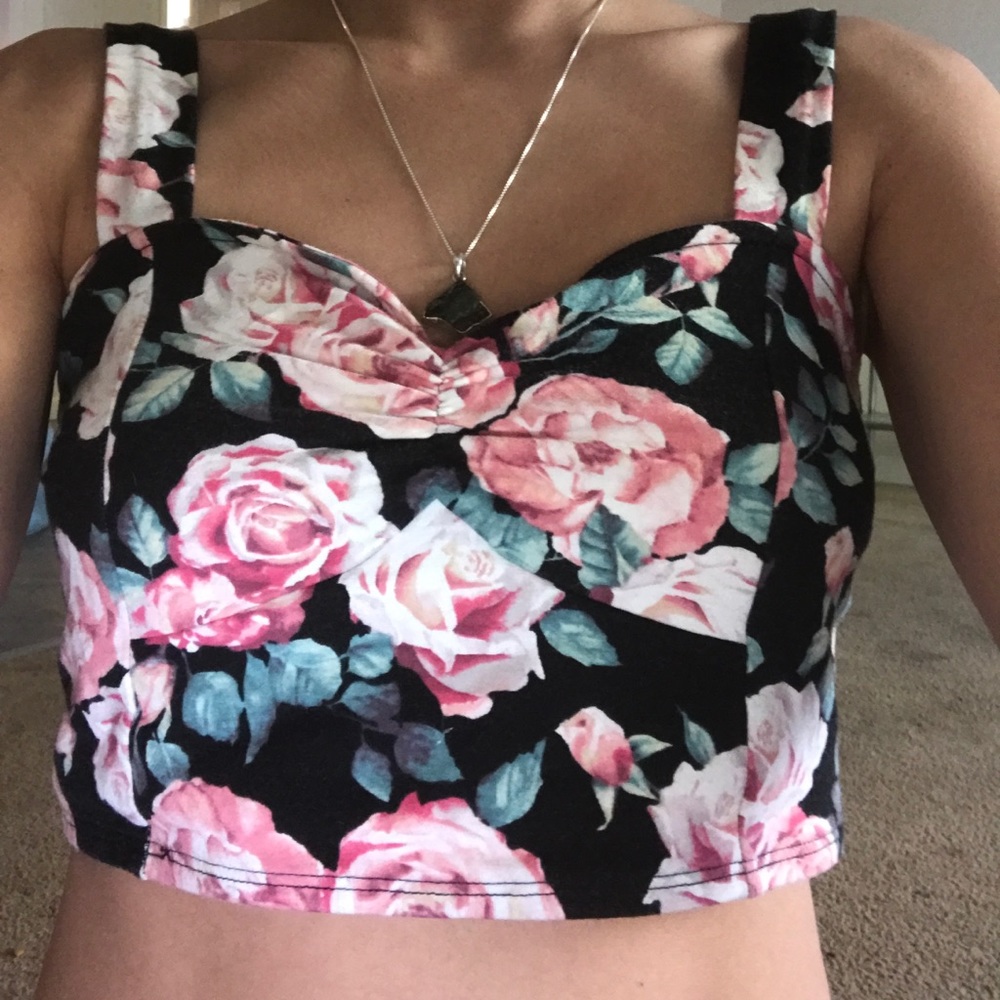 Floral crop top