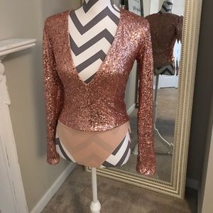 Rose gold bodysuit