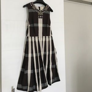 Maeve Pleaded Plaid Dress