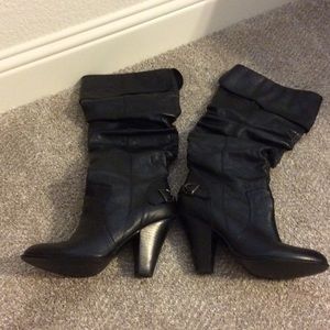 Steve Madden Yeeshaw Black Leather Boots