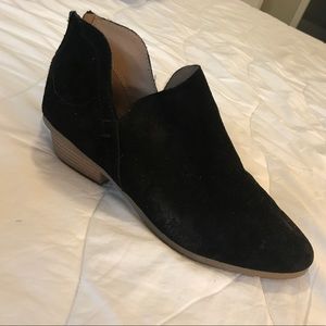 Black suede booties