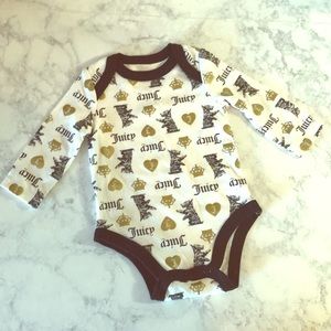 👑 Juicy Couture black & gold long sleeved onesie