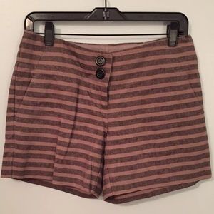 NWT The Limited brown striped dress shorts size 4