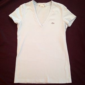 Lacoste Baby Blue V-Neck Shirt