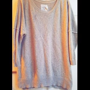 H&M / Basic Quarter Sleeve Sweater / Tan