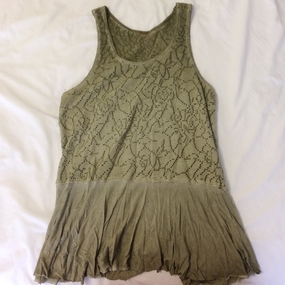 Olive "Rally" Peplum Tank (Free People)