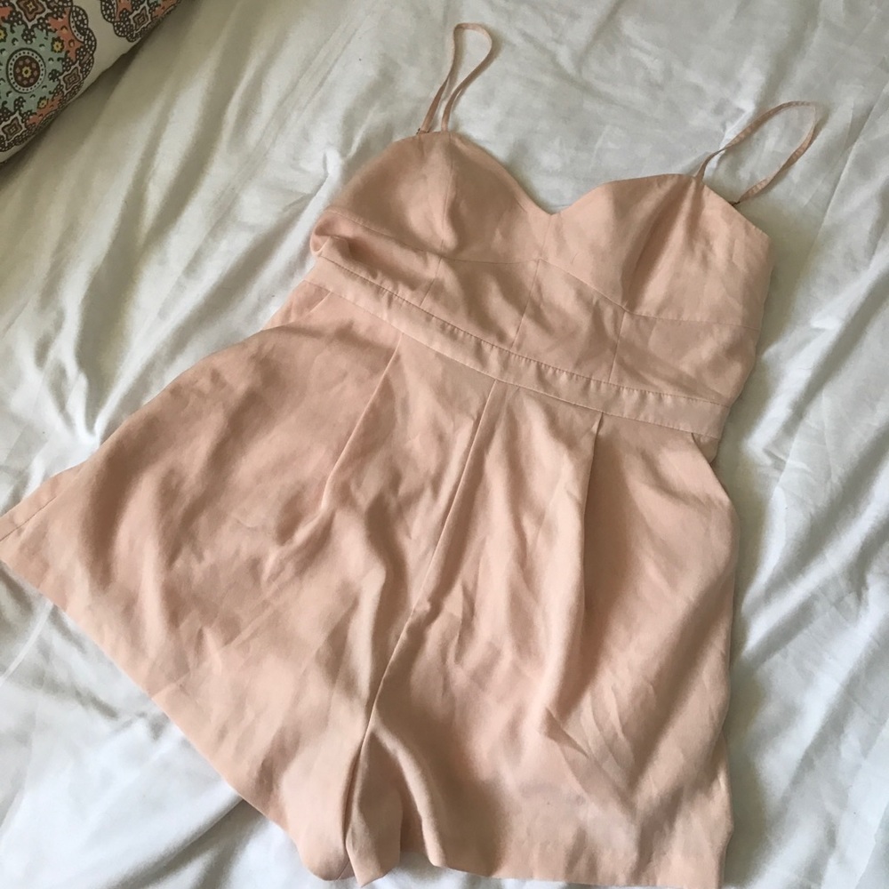 Blush / pink Romper faux satin
