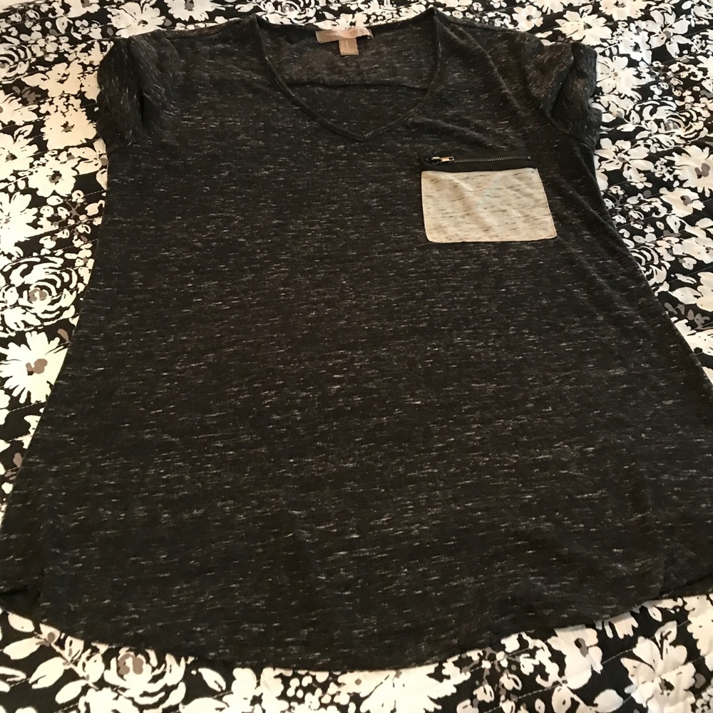 Gray and tan T shirts