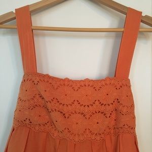Burnt Orange Babydoll Sundress