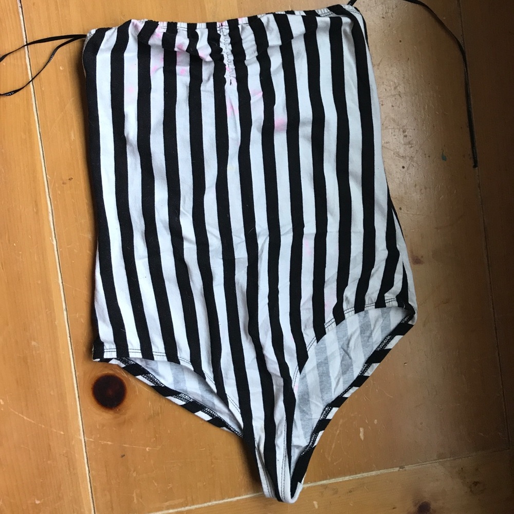 Pinstripe leotard for tie dye project