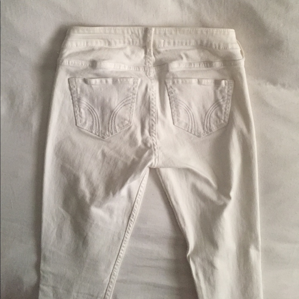 Hollister super skinny white jeans